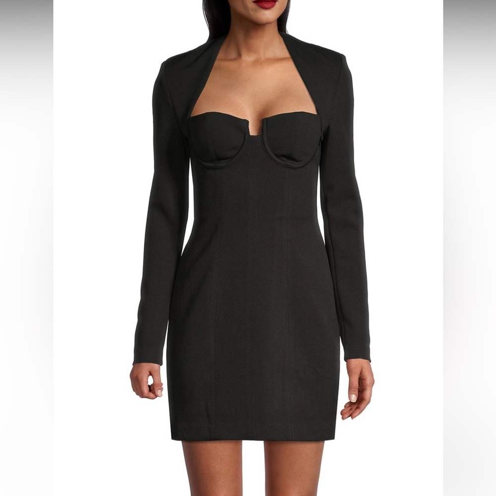 MISHA’S Paulita long Sleeve Bustier Minidress